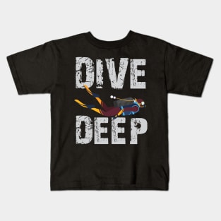 Dive Deep Cool Creative Beautiful Design Kids T-Shirt